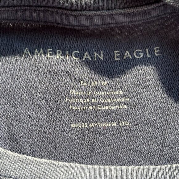 American Eagle Led Zepplin Womens Top Shirt Medium Blue Band Tee Rock Roll 18338 - Picture 3 of 8